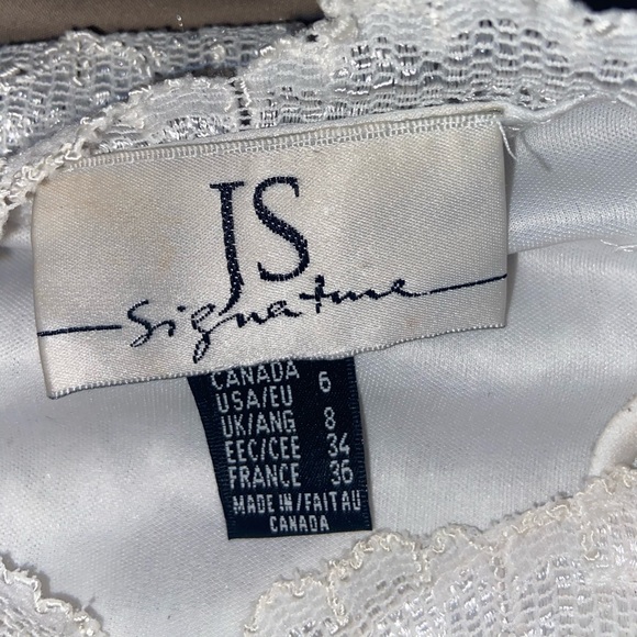 White Lacey Mini Strap Dress - Picture 5 of 5